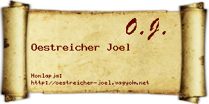 Oestreicher Joel névjegykártya